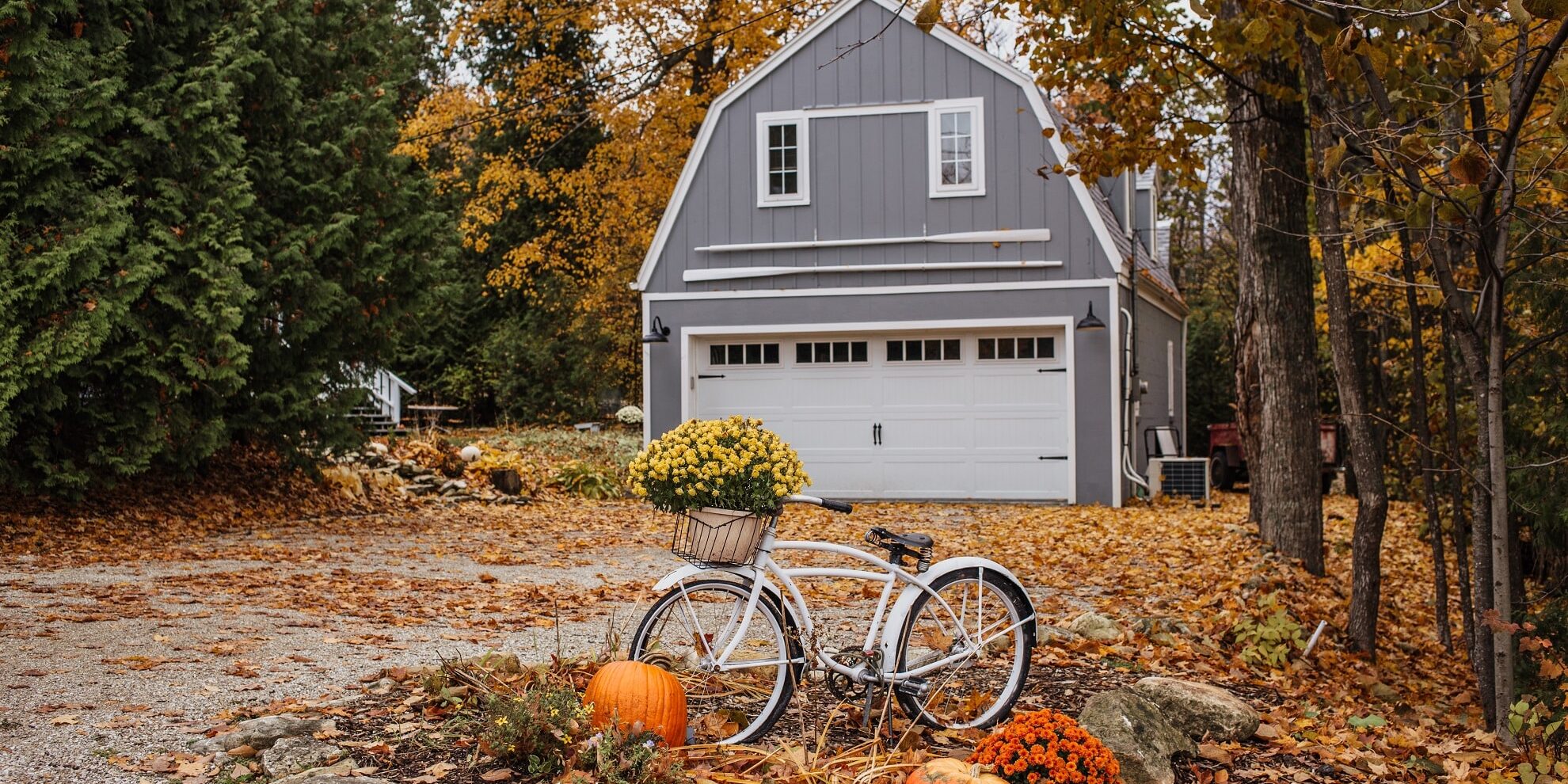 Beautiful shot of a fabulous autumn scene Fall-Inspired Garage Door Makeover